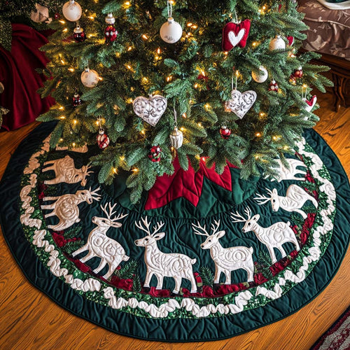 Woodland Grace Christmas Quilted Tree Skirt NCU0NT1979