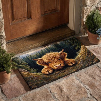 Woodland Highland Calf Doormat NCU0HH1171