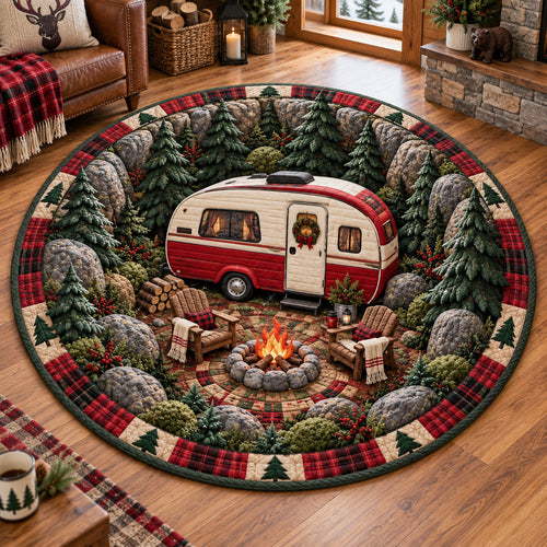 Woodland Journey Quilted Round Mat NCU0TV2161