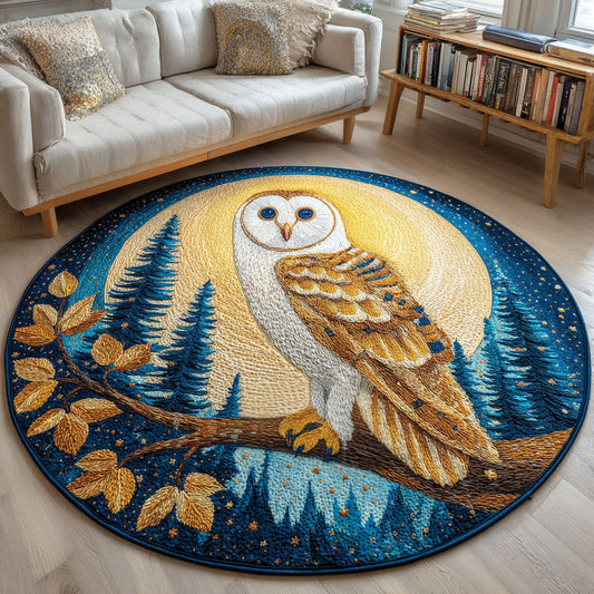 Woodland Keeper Quilted Round Mat NCU0TD383