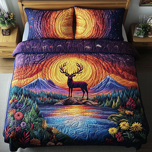 Woodland King 3-Piece Quilted Bedding Set NCU0VH2881