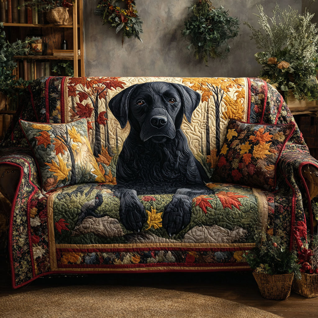 Labrador Retriever Quilted Sofa Cover NCU0VT339