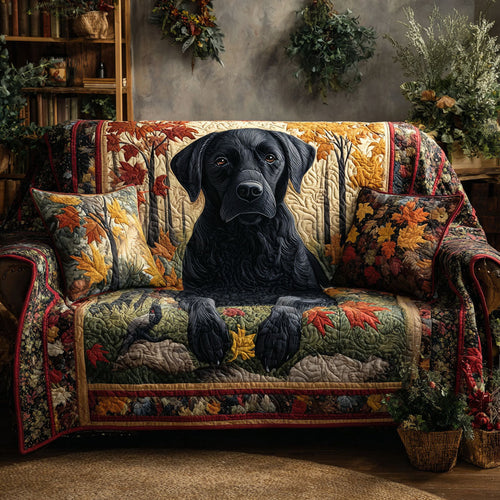 Labrador Retriever Quilted Sofa Cover NCU0VT339