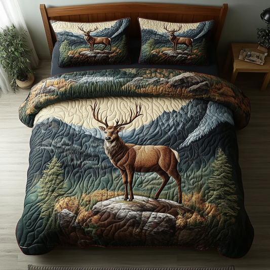 Woodland Majesty 3-Piece Quilted Bedding Set NCU0DK7201