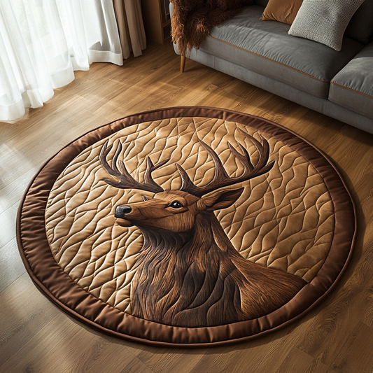 Woodland Majesty Quilted Round Mat NCU0DK5719