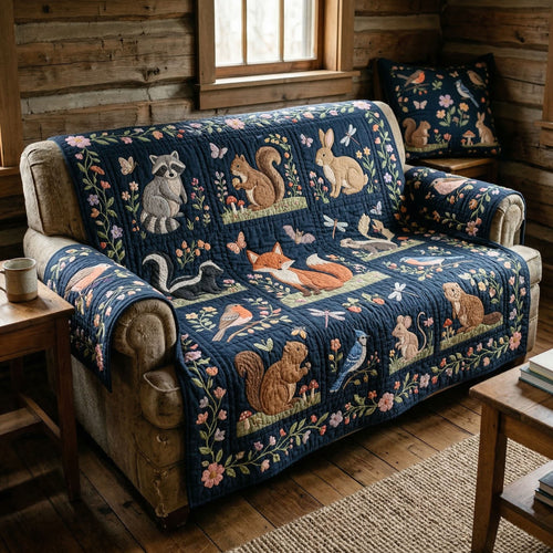 Woodland Memories Quilted Sofa Cover NCU0NT12565