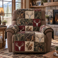 Woodland Moose Lodge Quilted Sofa Cover NCU0DV10177
