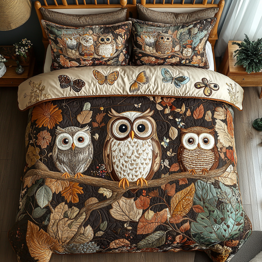 Woodland Nest 3-Piece Quilted Bedding Set NCU0VH3792