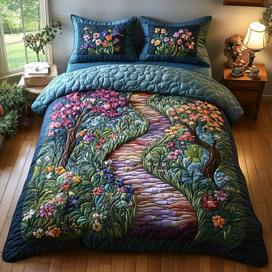 Woodland Pathways 3-Piece Quilted Bedding Set NCU0DV4746