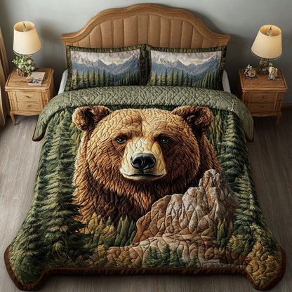 Woodland Retreat 3-Piece Quilted Bedding Set NCU0PT3449