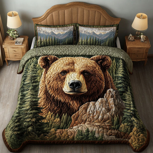Woodland Retreat 3-Piece Quilted Bedding Set NCU0PT3449