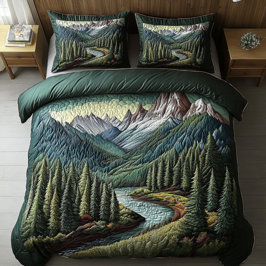 Woodland Retreat 3-Piece Quilted Bedding Set NCU0VH2363