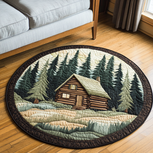 Woodland Retreat Quilted Round Mat NCU0DK4760
