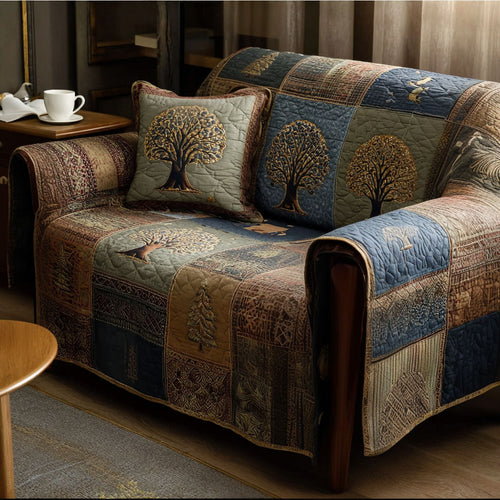 Woodland Reverie Quilted Sofa Cover NCU0PT11303