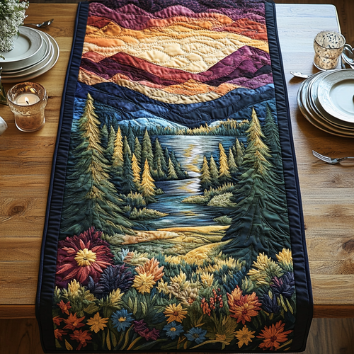 Woodland Serenity Quilted Table Runner NCU0DV5281