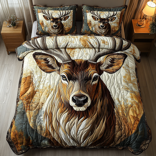 Woodland Spirit 3-Piece Quilted Bedding Set NCU0DK6877
