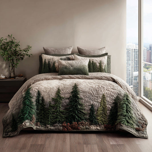 Woodland Spirit 3-Piece Quilted Bedding Set NCU0DV8882