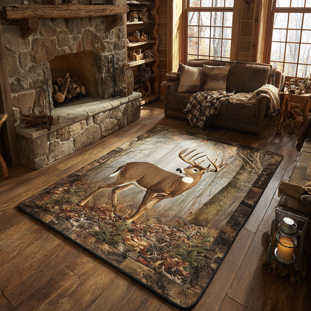 Woodland Stag Area Rug NCU0DV8782 – Vantique