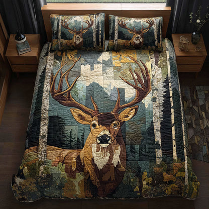 Woodland Stride 3-Piece Quilted Bedding Set NCU0PT7465