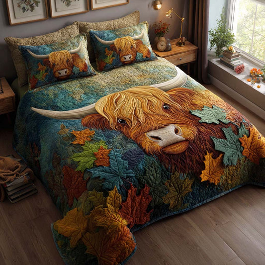 Woodland Stroll 3-Piece Quilted Bedding Set NCU0NT9266