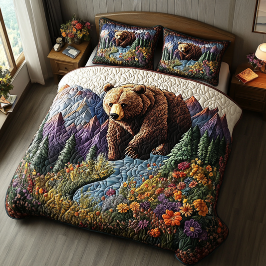 Woodland Titan 3-Piece Quilted Bedding Set NCU0DV4944