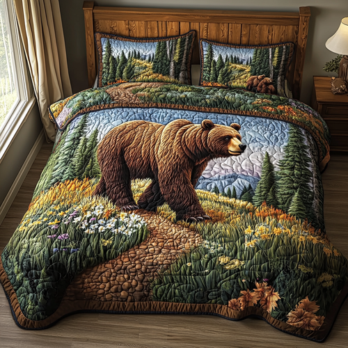 Woodland Titan 3-Piece Quilted Bedding Set NCU0DV4528