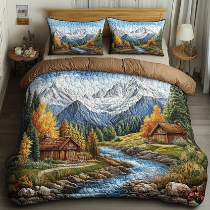 Woodland View 3-Piece Quilted Bedding Set NCU0DK7468