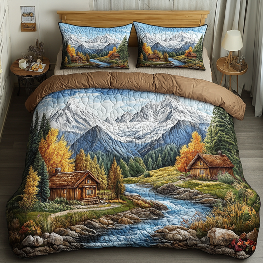 Woodland View 3-Piece Quilted Bedding Set NCU0DK7468