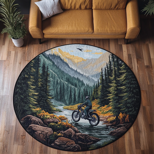 Woodland View Quilted Round Mat NCU0DK7373