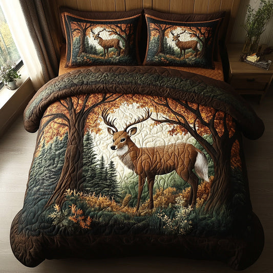 Woodland Watch 3-Piece Quilted Bedding Set NCU0DV6935
