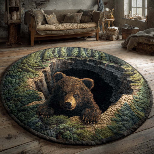 Woodland Watch Quilted Round Mat NCU0XD1074