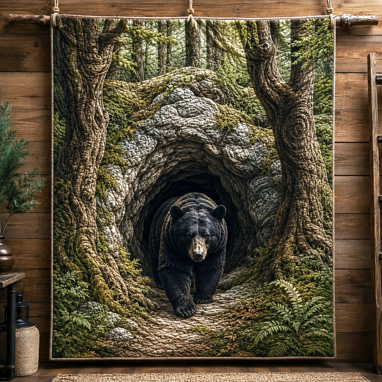 Woodland Watcher Quilted Blanket NCU0TV1938