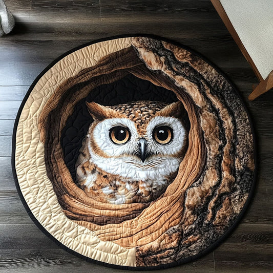 Woodland Watcher Quilted Round Mat NCU0PT4803