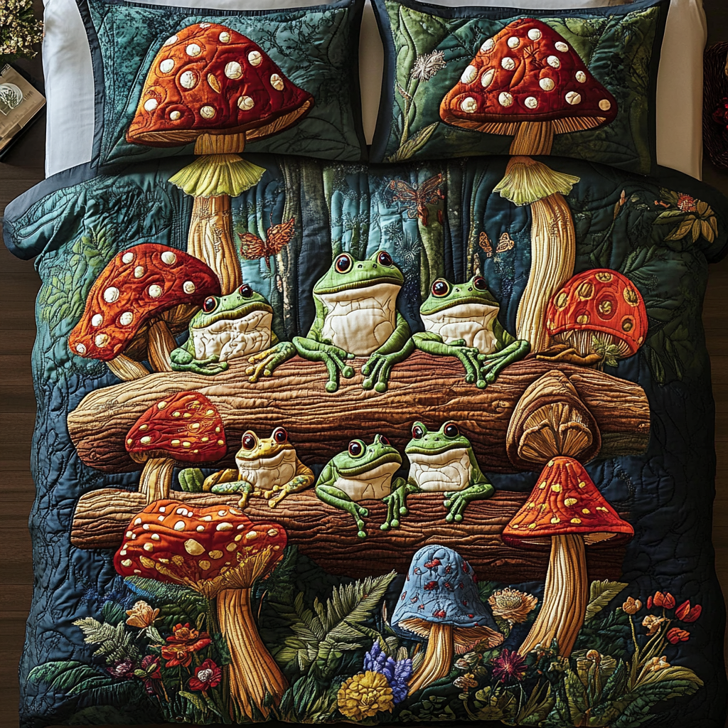 Woodland Whimsy 3-Piece Quilted Bedding Set NCU0VH2316