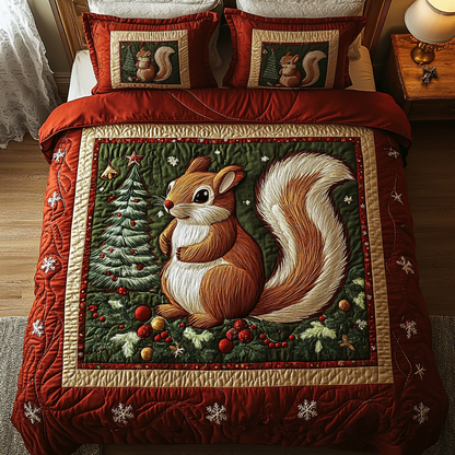 Woodland Whimsy 3-Piece Quilted Bedding Set NCU0VH771