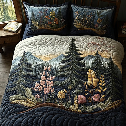 Woodland Whisper 3-Piece Quilted Bedding Set NCU0DV7086