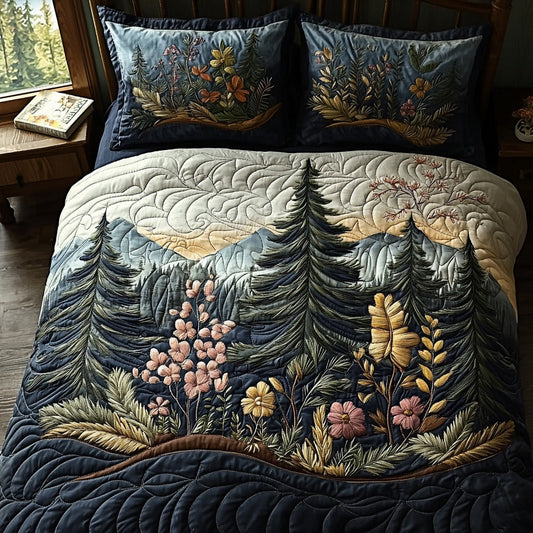 Woodland Whisper 3-Piece Quilted Bedding Set NCU0DV7086