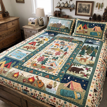 Woodland Whispers 3-Piece Quilted Bedding Set NCU0PT11698