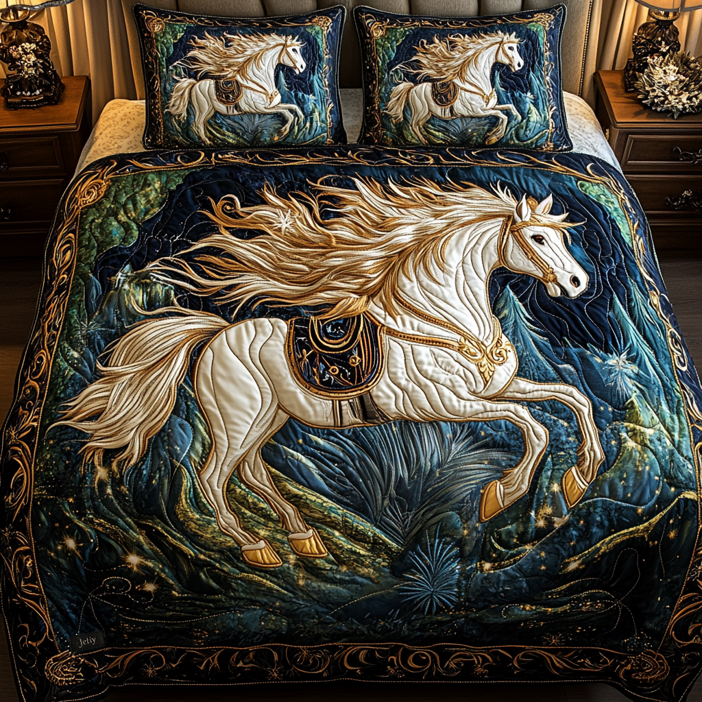 Woodland Whispers 3-Piece Quilted Bedding Set NCU0VH0362