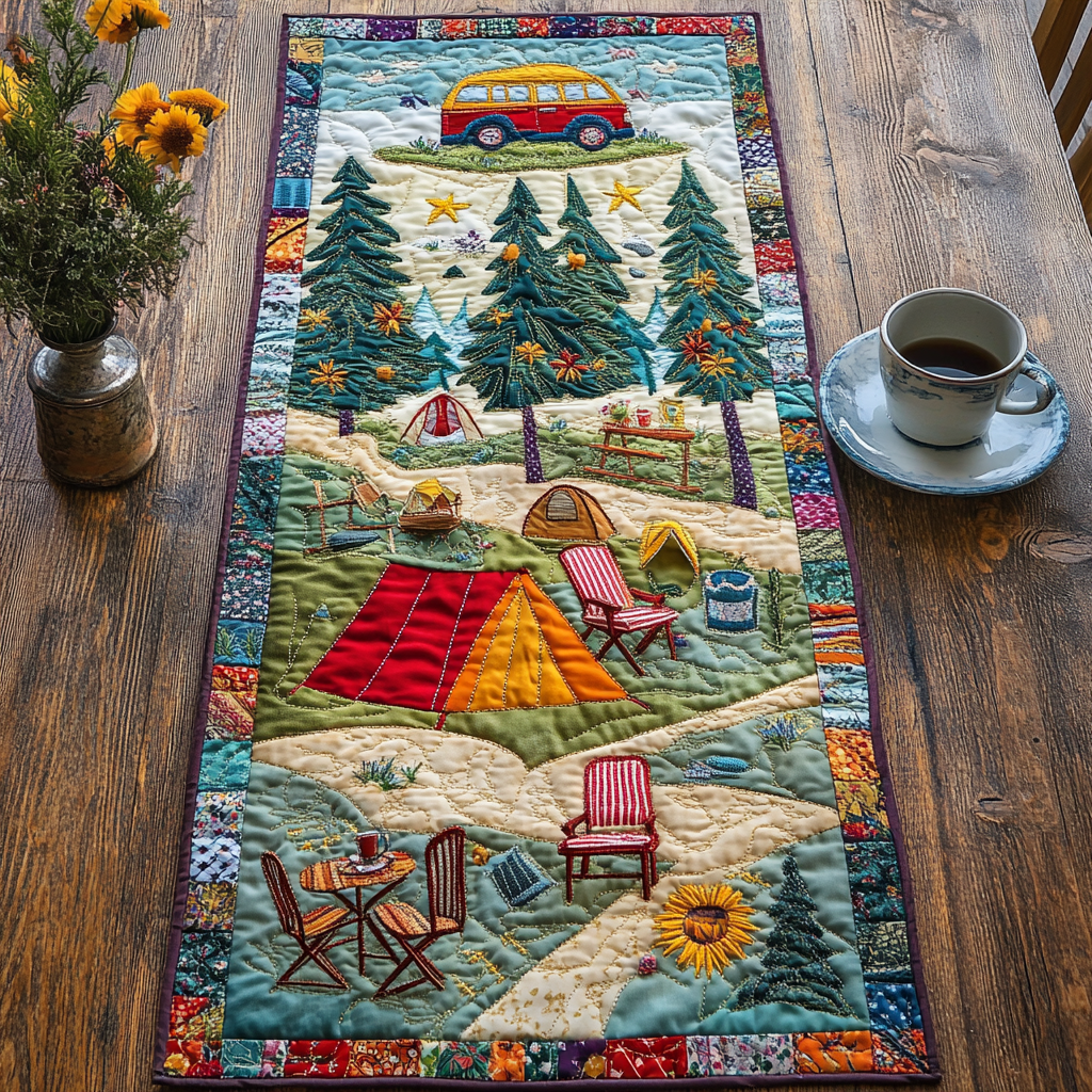 Woodland Whispers Quilted Table Runner NCU0PD775