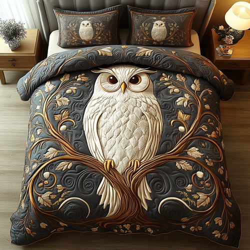 Woodland Wisdom 3-Piece Quilted Bedding Set NCU0DK3466