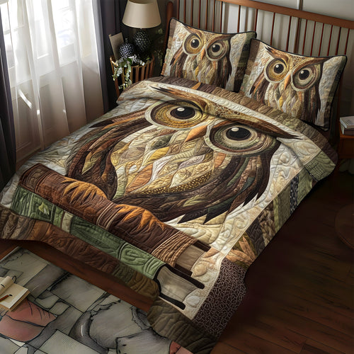 Woodland Wisdom 3-Piece Quilted Bedding Set NCU0VL784