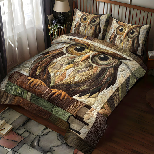 Woodland Wisdom 3-Piece Quilted Bedding Set NCU0VL784