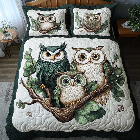 Woodland Wisdom Quilted Bedding Set NCU0DK6453