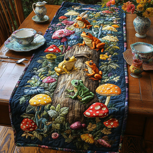 Woodland Wonder Frogs Quilted Table Runner NCU0PT4144