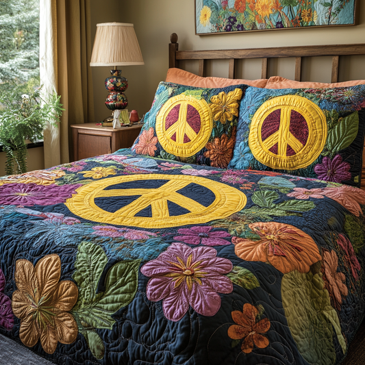 Woodstock Bloom 3-Piece Quilted Bedding Set NCU0VL2773