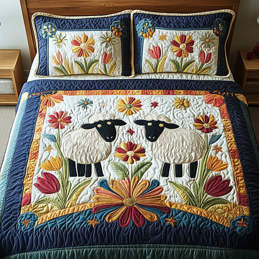 Woolly Comfort 3-Piece Quilted Bedding Set NCU0VH3326