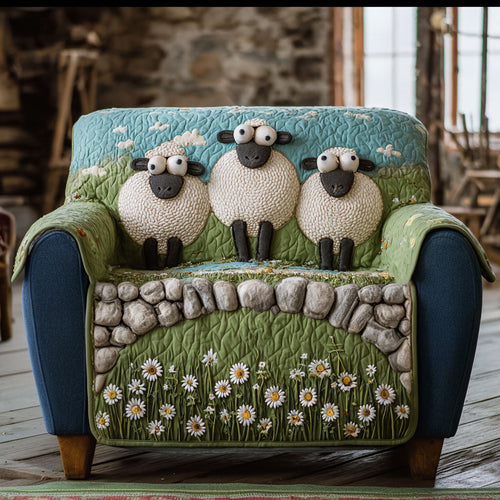 Woolly Daydream Quilted Sofa Cover NCU0PT11128