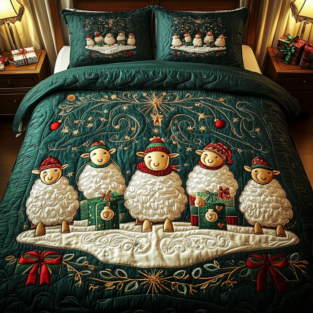 Wooly Winter 3-Piece Quilted Bedding Set NCU0VH1139