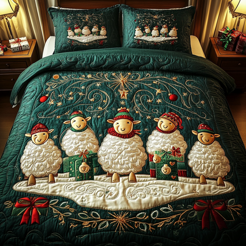 Wooly Winter 3-Piece Quilted Bedding Set NCU0VH1139